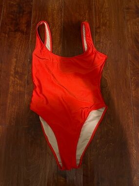 VGUC American Apparel Red One-Piece Swimwear Size Medium
